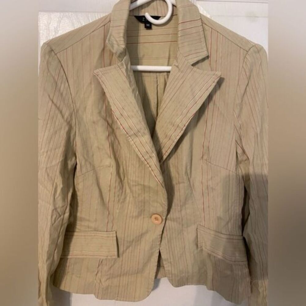 Women’s zinc size medium striped‎ , blazer coat